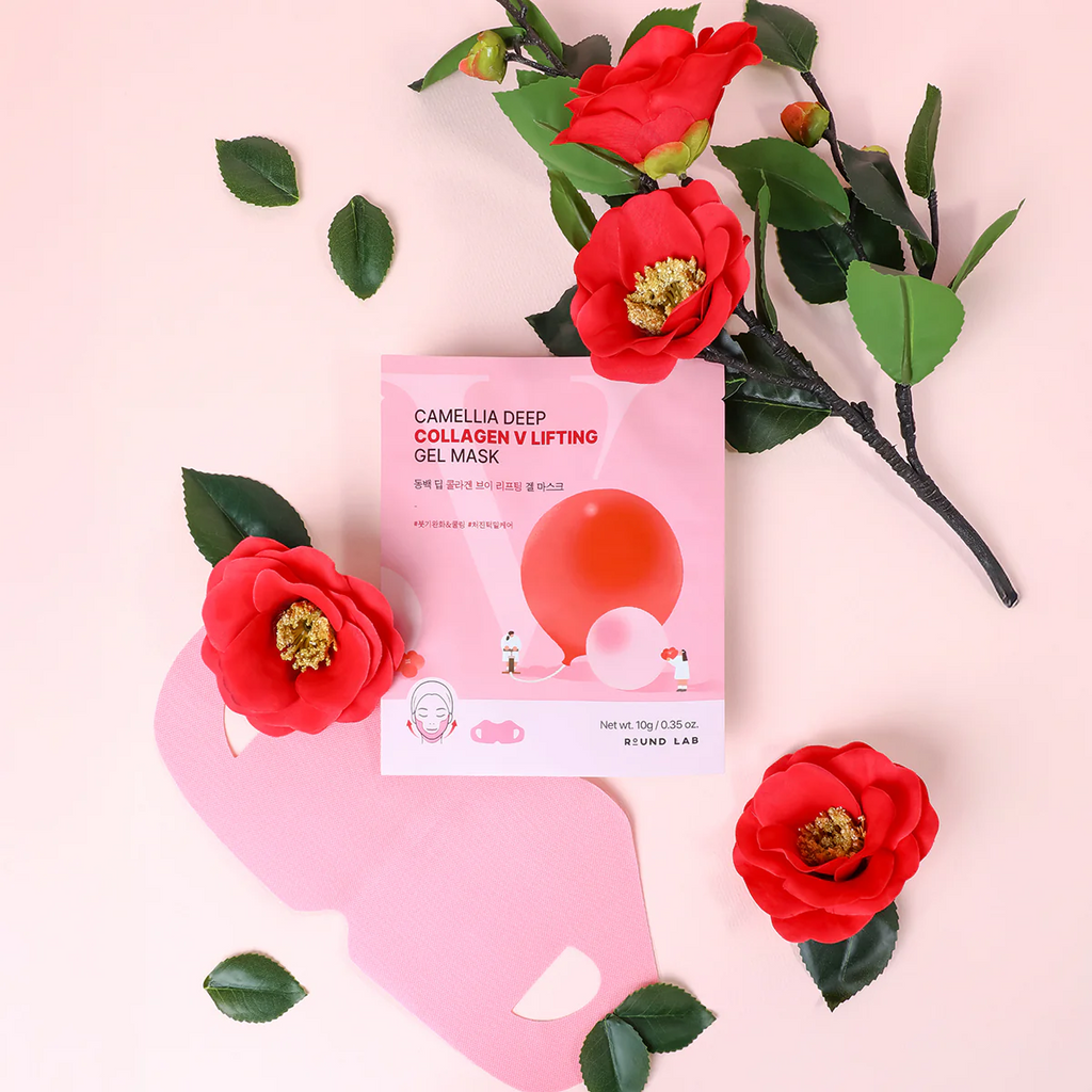 Round Lab - Camellia Deep Collagen V Lifting Gel Mask 10g X 4ea